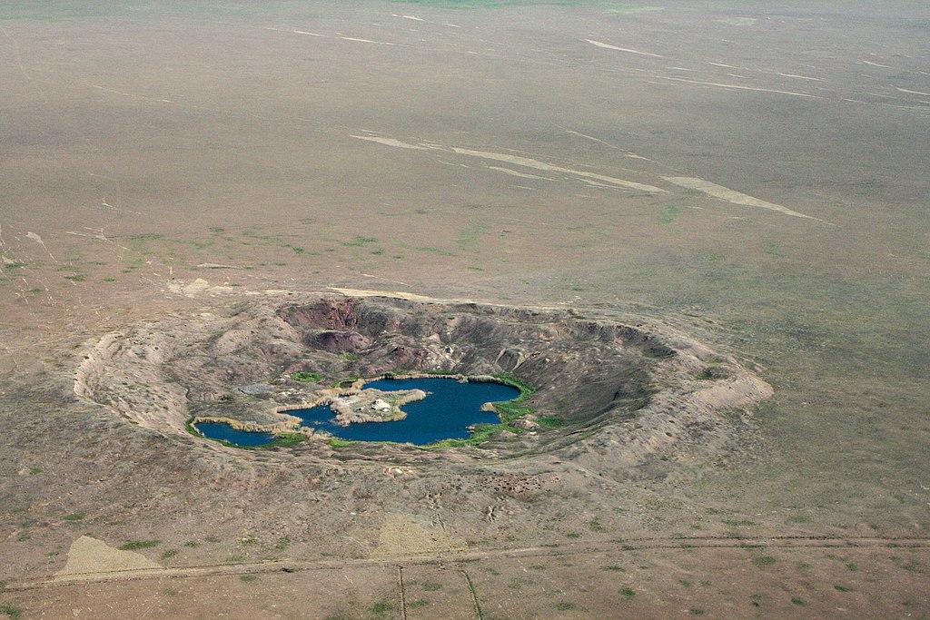 Craters from Soviet nuclear tests at Semipalatinsk in Kazakhstan. Credit: CTBTO Preparatory Commission, 2008.